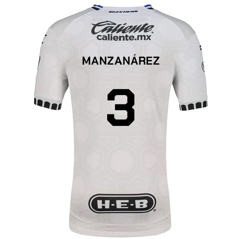 Danxen Kid Óscar Manzanárez #3 White Black Blue Home Jersey 2026/27 T-Shirt