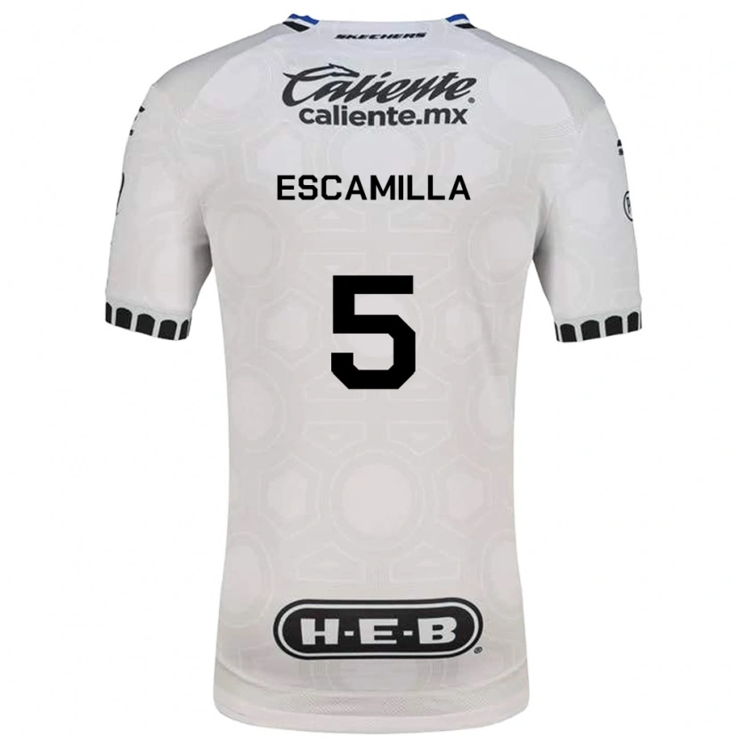 Danxen Kid Kevin Escamilla #5 White Black Blue Home Jersey 2026/27 T-Shirt