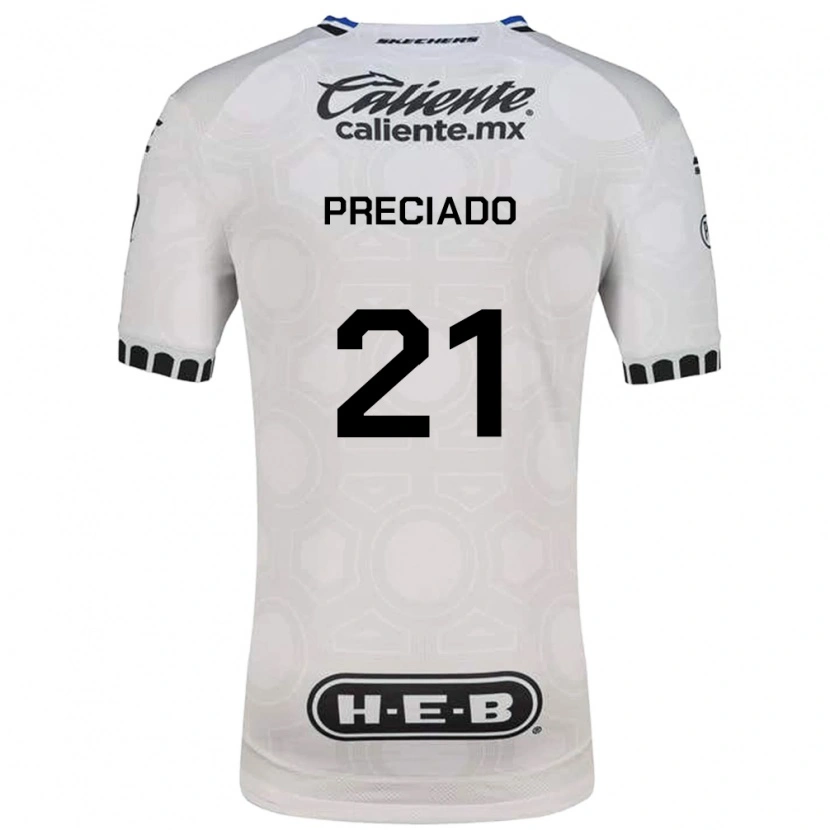 Danxen Kid Ayrton Preciado #21 White Black Blue Home Jersey 2026/27 T-Shirt