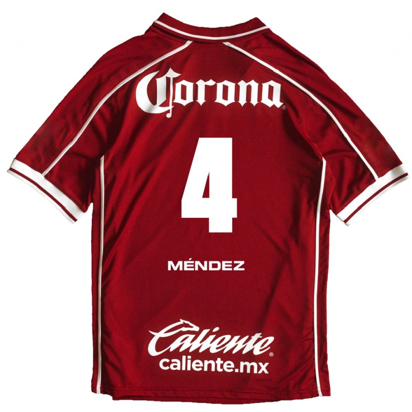 Danxen Kid Bruno Méndez #4 White Red Home Jersey 2026/27 T-Shirt