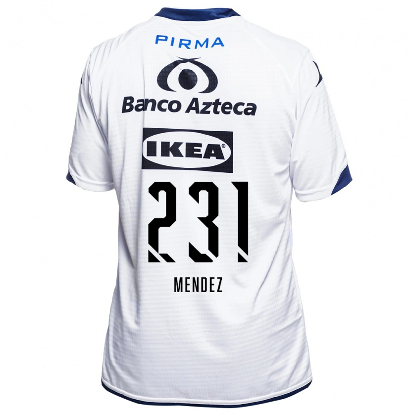 Danxen Kid Alejandro Méndez #231 White Black Blue Home Jersey 2026/27 T-Shirt