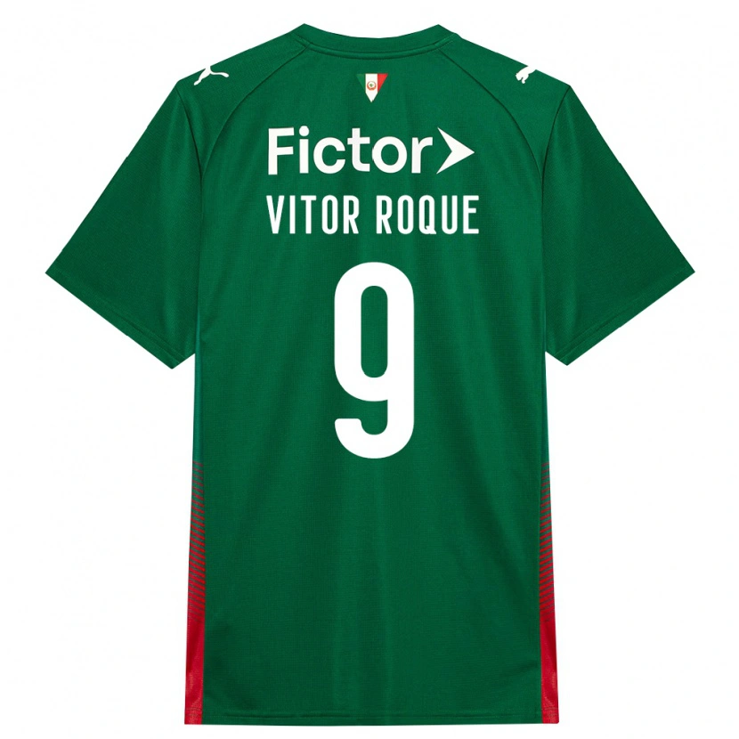 Danxen Kid Vitor Roque #9 Green Red White Home Jersey 2026/27 T-Shirt