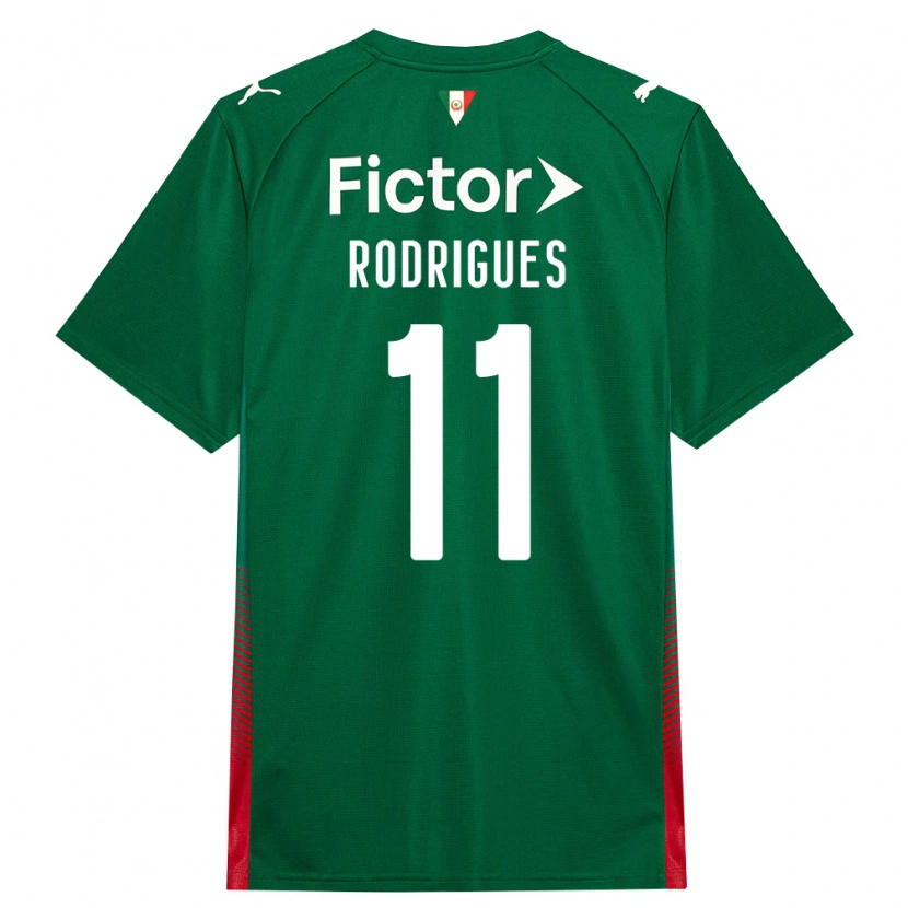 Danxen Kid Bruno Rodrigues #11 Green Red White Home Jersey 2026/27 T-Shirt