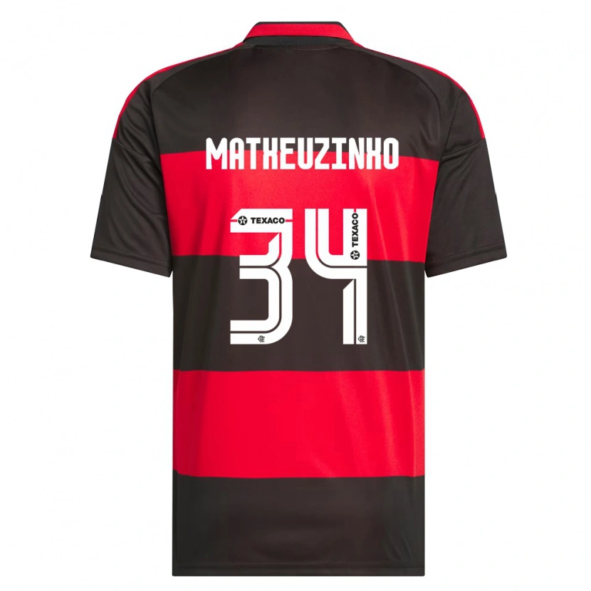 Danxen Kid Matheuzinho #34 Red Black White Home Jersey 2026/27 T-Shirt
