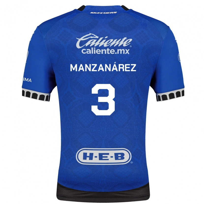 Danxen Kid Óscar Manzanárez #3 Royal Blue White Black Away Jersey 2026/27 T-Shirt
