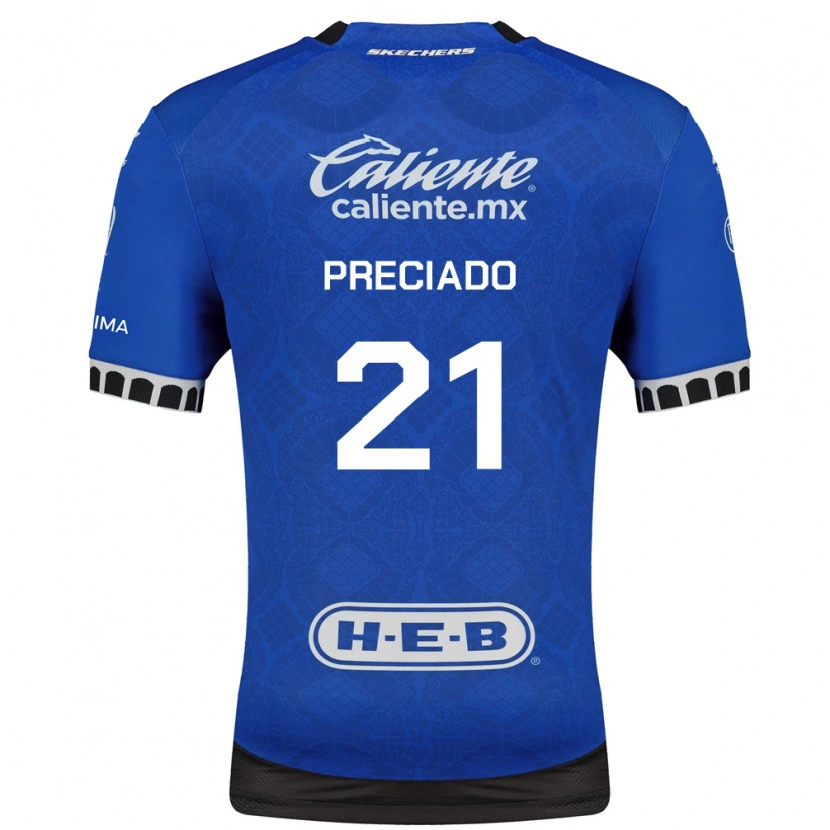 Danxen Kid Ayrton Preciado #21 Royal Blue White Black Away Jersey 2026/27 T-Shirt