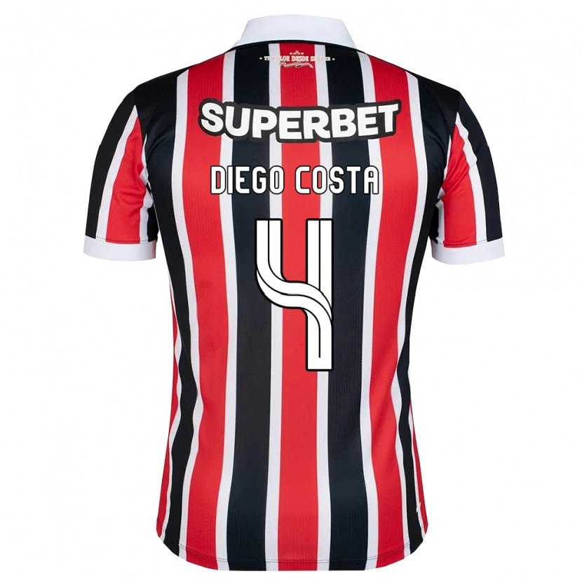 Danxen Kid Diego Costa #4 Red White Black Away Jersey 2026/27 T-Shirt