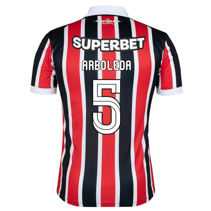 Danxen Kid Robert Arboleda #5 Red White Black Away Jersey 2026/27 T-Shirt