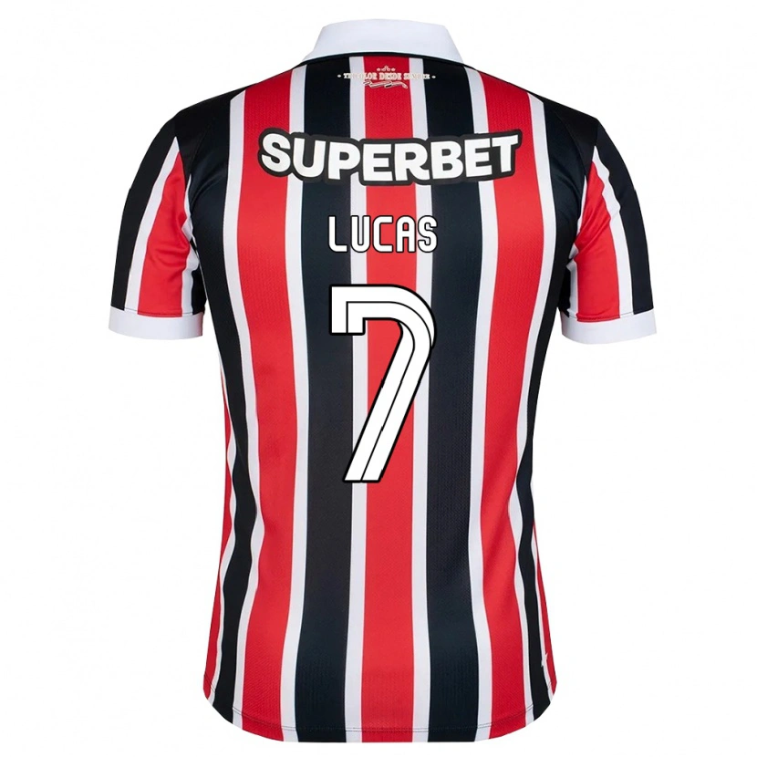 Danxen Kid Lucas Moura #7 Red White Black Away Jersey 2026/27 T-Shirt