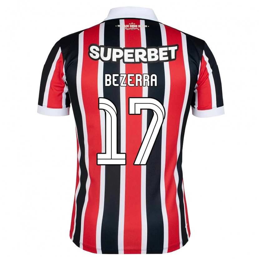 Danxen Kid Pedro Bezerra #17 Red White Black Away Jersey 2026/27 T-Shirt