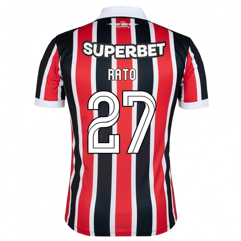 Danxen Kid Wellington Rato #27 Red White Black Away Jersey 2026/27 T-Shirt