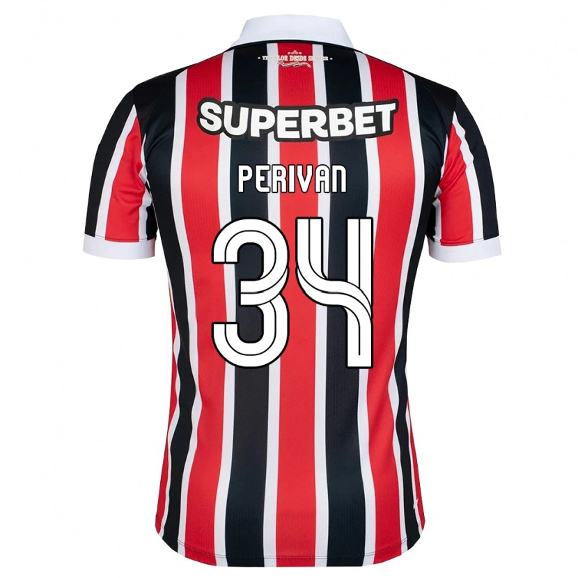 Danxen Kid Perivan Dos Santos #34 Red White Black Away Jersey 2026/27 T-Shirt