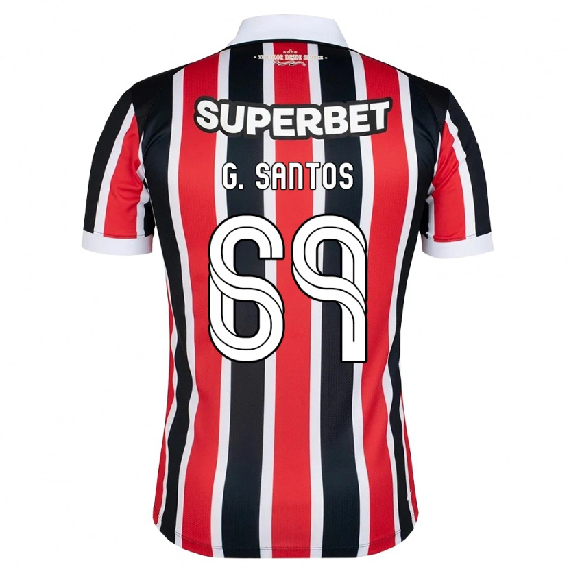 Danxen Kid Guilherme Santos #69 Red White Black Away Jersey 2026/27 T-Shirt