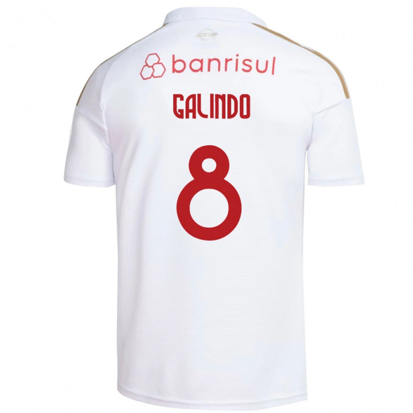 Danxen Kid João Galindo #8 White Red Away Jersey 2026/27 T-Shirt