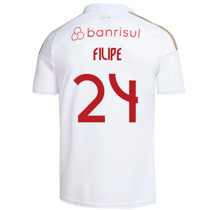 Danxen Kid Filipe Sírio #24 White Red Away Jersey 2026/27 T-Shirt