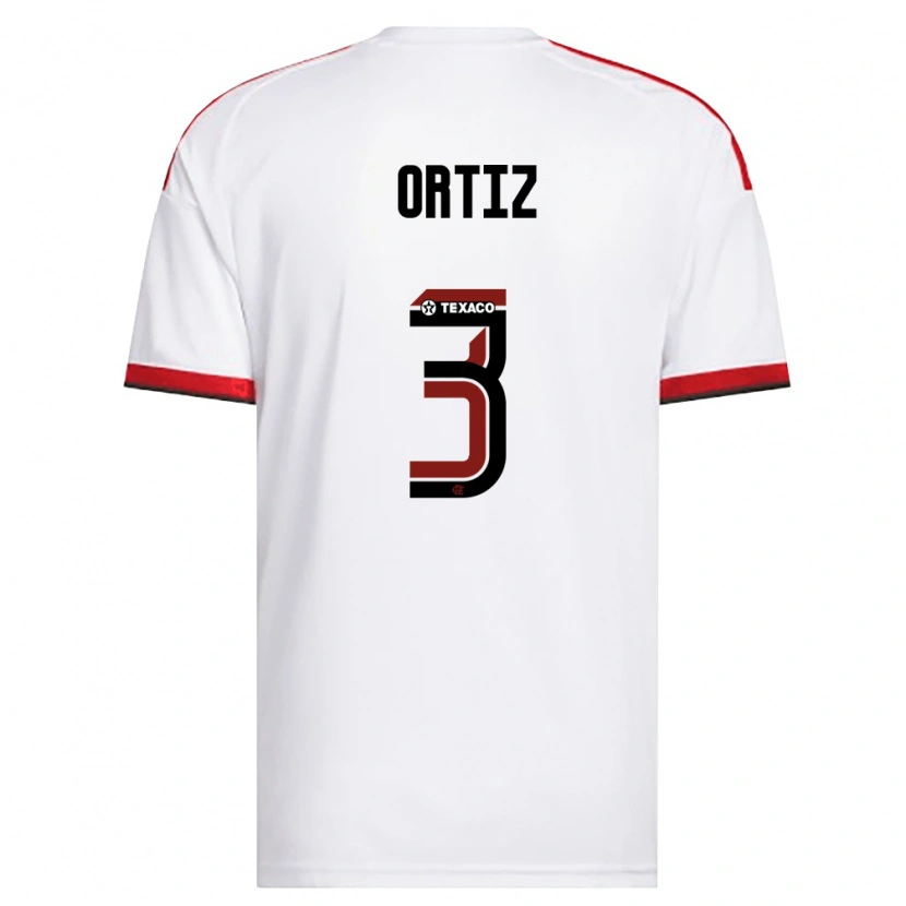 Danxen Kid Léo Ortiz #3 White Red Black Away Jersey 2026/27 T-Shirt