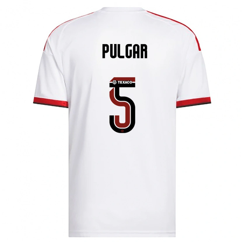 Danxen Kid Erick Pulgar #5 White Red Black Away Jersey 2026/27 T-Shirt