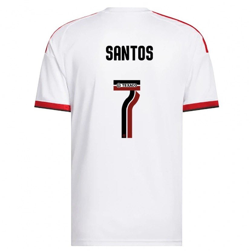 Danxen Kid Alan Santos #7 White Red Black Away Jersey 2026/27 T-Shirt