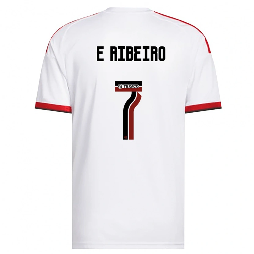 Danxen Kid Everton Ribeiro #7 White Red Black Away Jersey 2026/27 T-Shirt