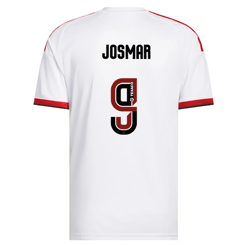 Danxen Kid Josmar Silva Miranda #9 White Red Black Away Jersey 2026/27 T-Shirt