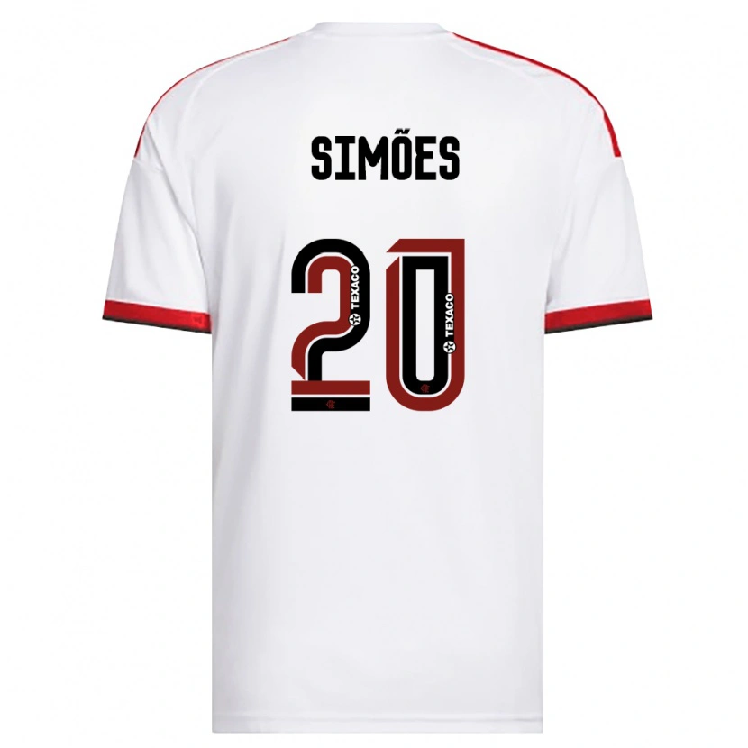 Danxen Kid Fabi Simões #20 White Red Black Away Jersey 2026/27 T-Shirt