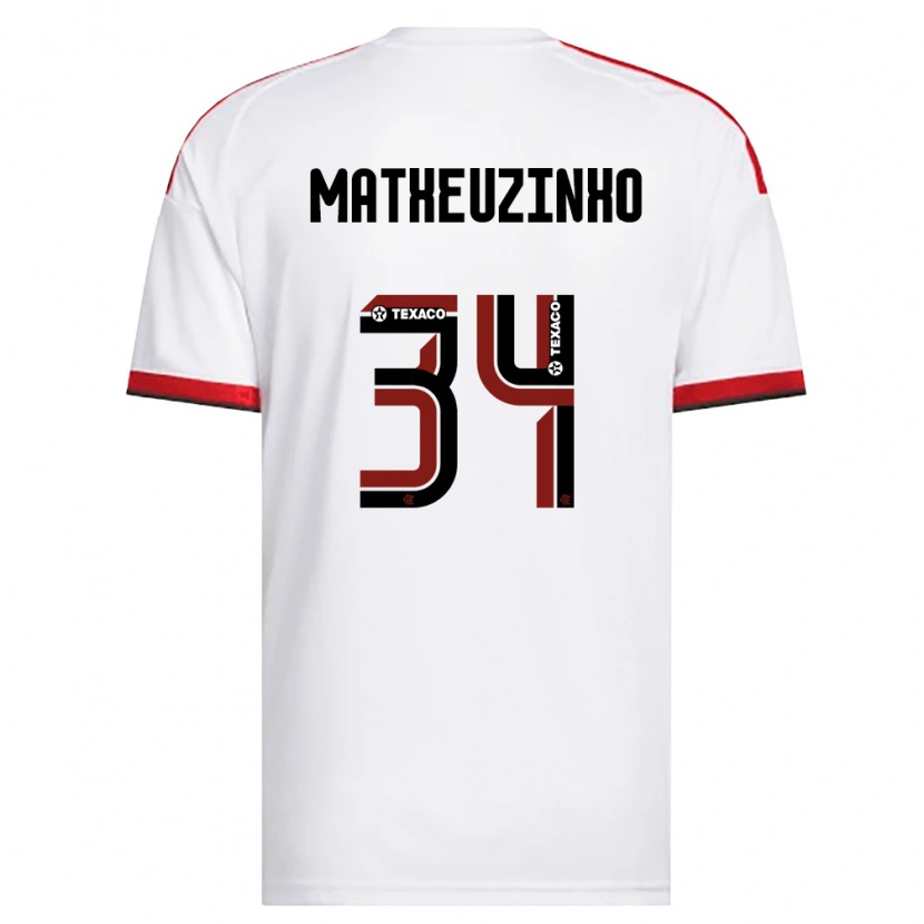 Danxen Kid Matheuzinho #34 White Red Black Away Jersey 2026/27 T-Shirt