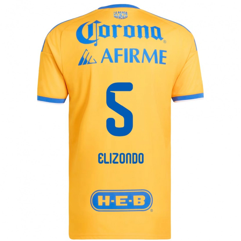 Danxen Men Fernanda Elizondo #5 Yellow Blue Home Jersey 2026/27 T-Shirt