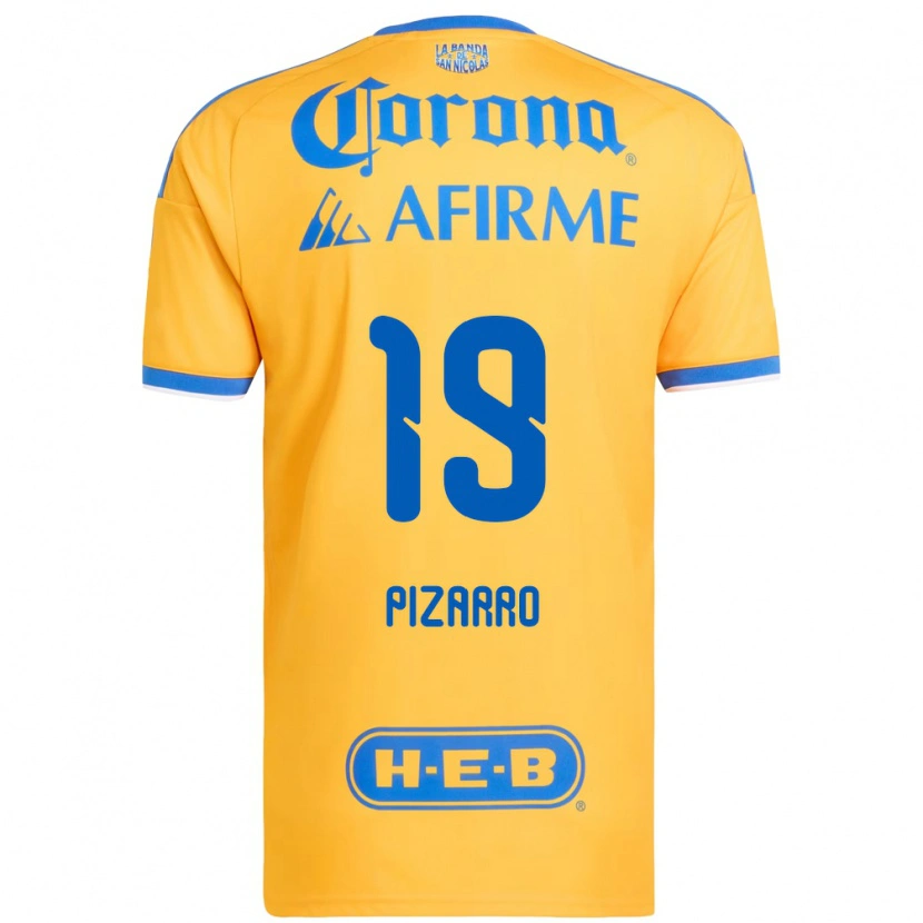 Danxen Men Guido Pizarro #19 Yellow Blue Home Jersey 2026/27 T-Shirt