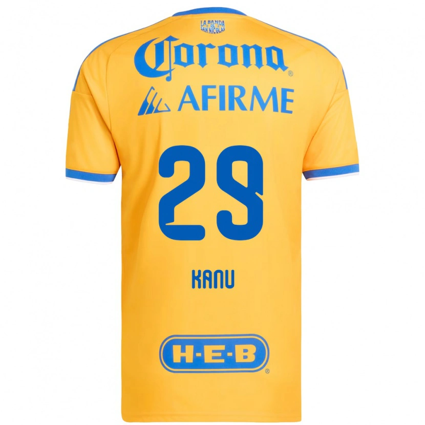 Danxen Men Uchenna Kanu #29 Yellow Blue Home Jersey 2026/27 T-Shirt