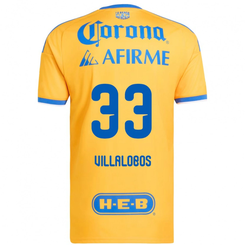 Danxen Men Vania Villalobos #33 Yellow Blue Home Jersey 2026/27 T-Shirt