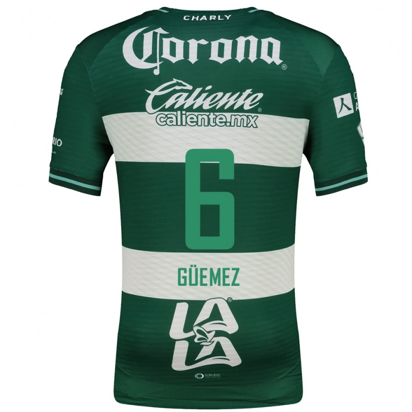 Danxen Men Javier Güemez #6 Green White Home Jersey 2026/27 T-Shirt