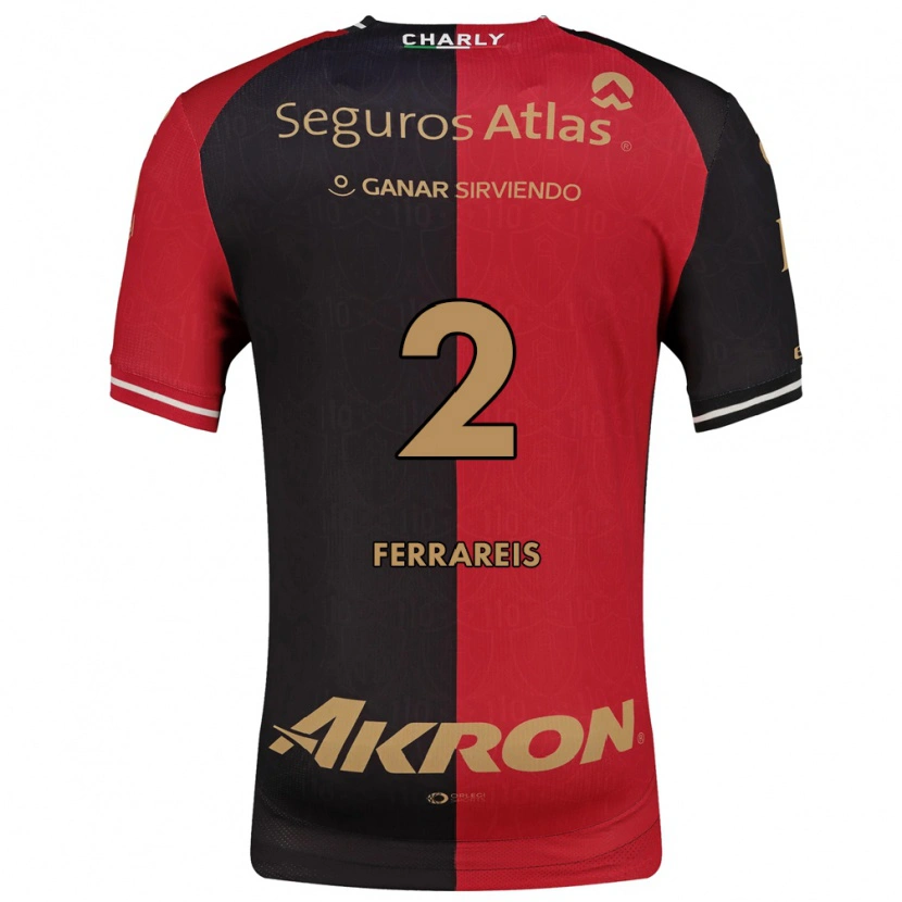 Danxen Men Gustavo Ferrareis #2 Red Black Brown Home Jersey 2026/27 T-Shirt