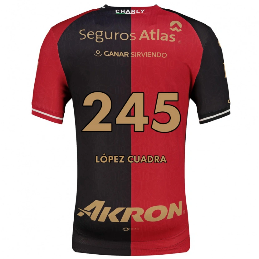 Danxen Men Roberto López Cuadra #245 Red Black Brown Home Jersey 2026/27 T-Shirt