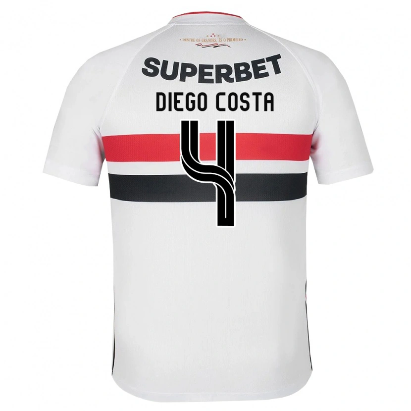 Danxen Men Diego Costa #4 White Red Black Home Jersey 2026/27 T-Shirt