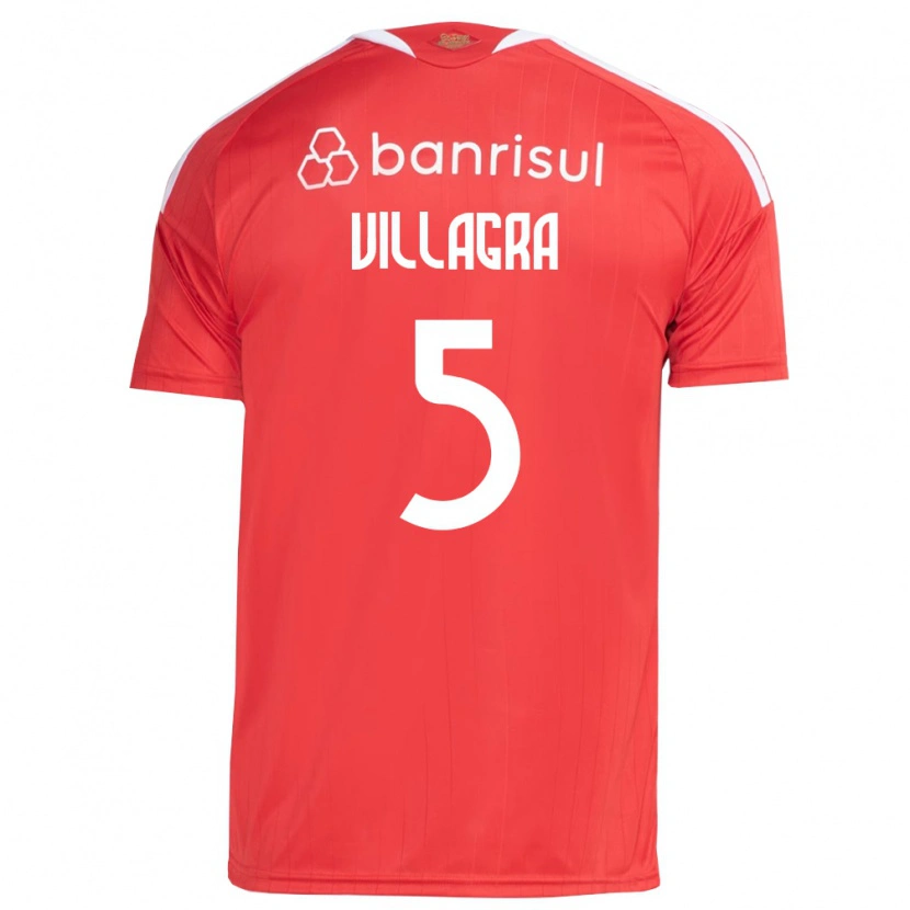 Danxen Men Rodrigo Villagra #5 Red White Home Jersey 2026/27 T-Shirt