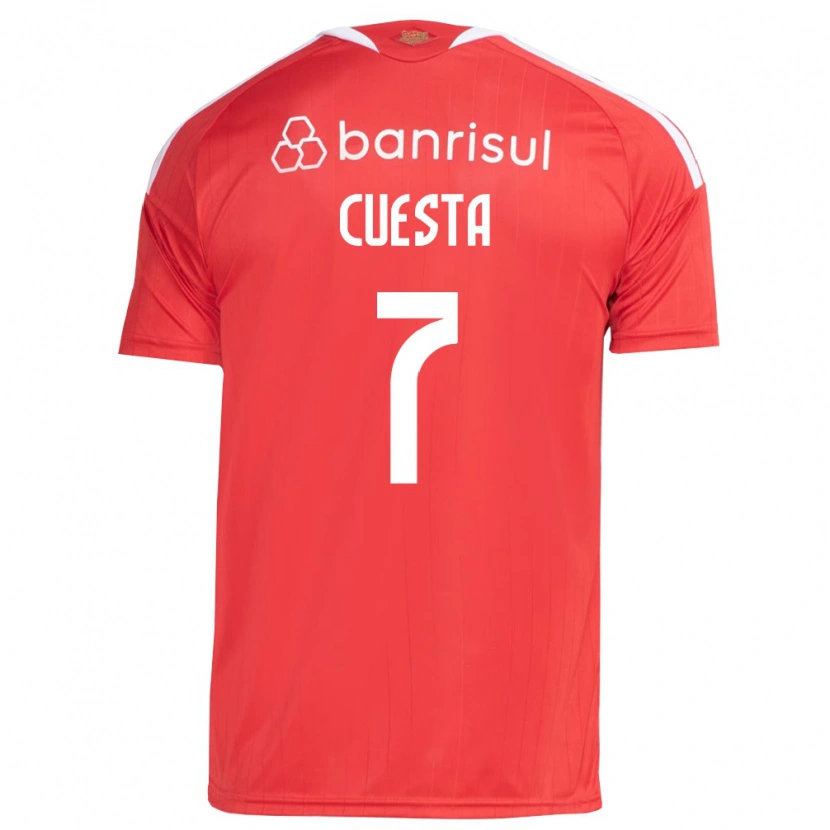 Danxen Men Juan Manuel Cuesta #7 Red White Home Jersey 2026/27 T-Shirt