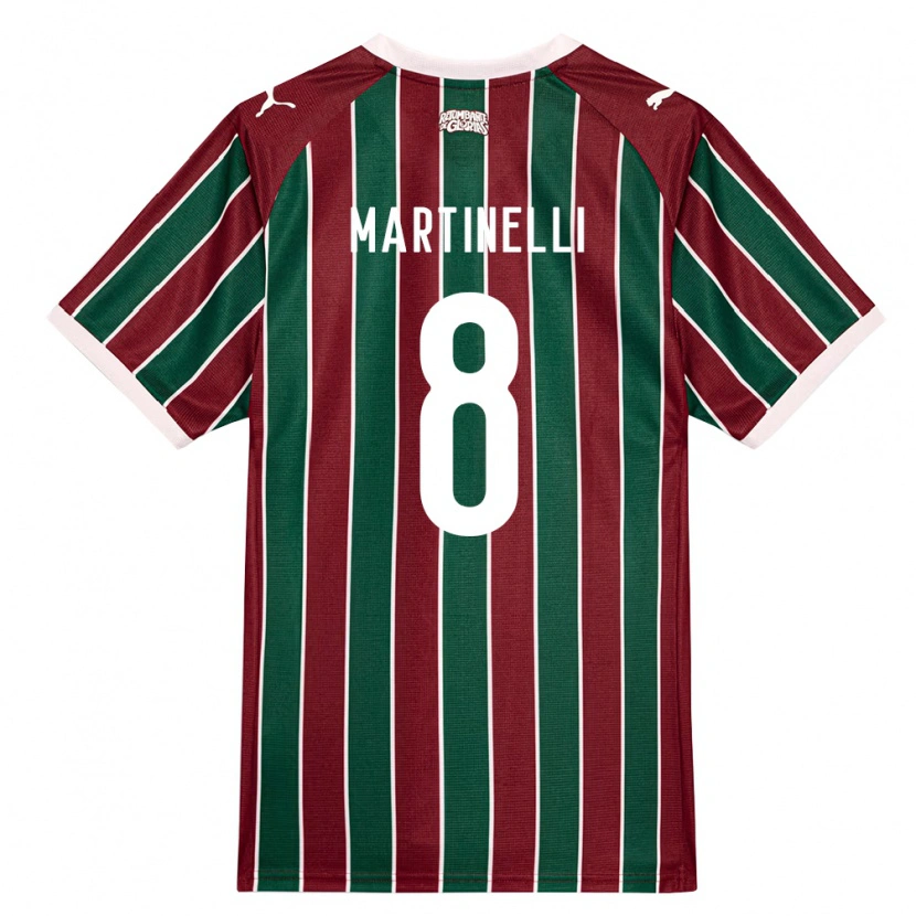 Danxen Men Matheus Martinelli Lima #8 Green Burgundy White Home Jersey 2026/27 T-Shirt