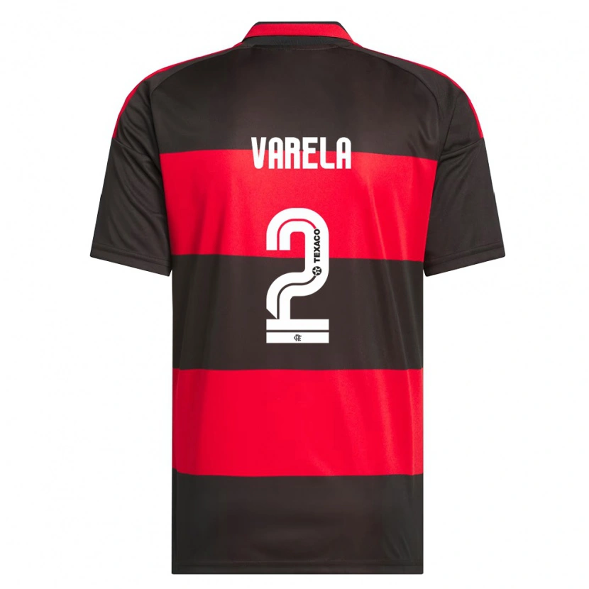 Danxen Men Guillermo Varela #2 Red Black White Home Jersey 2026/27 T-Shirt