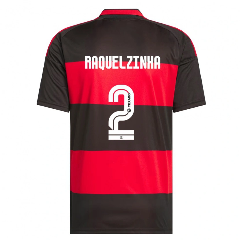 Danxen Men Raquelzinha #2 Red Black White Home Jersey 2026/27 T-Shirt
