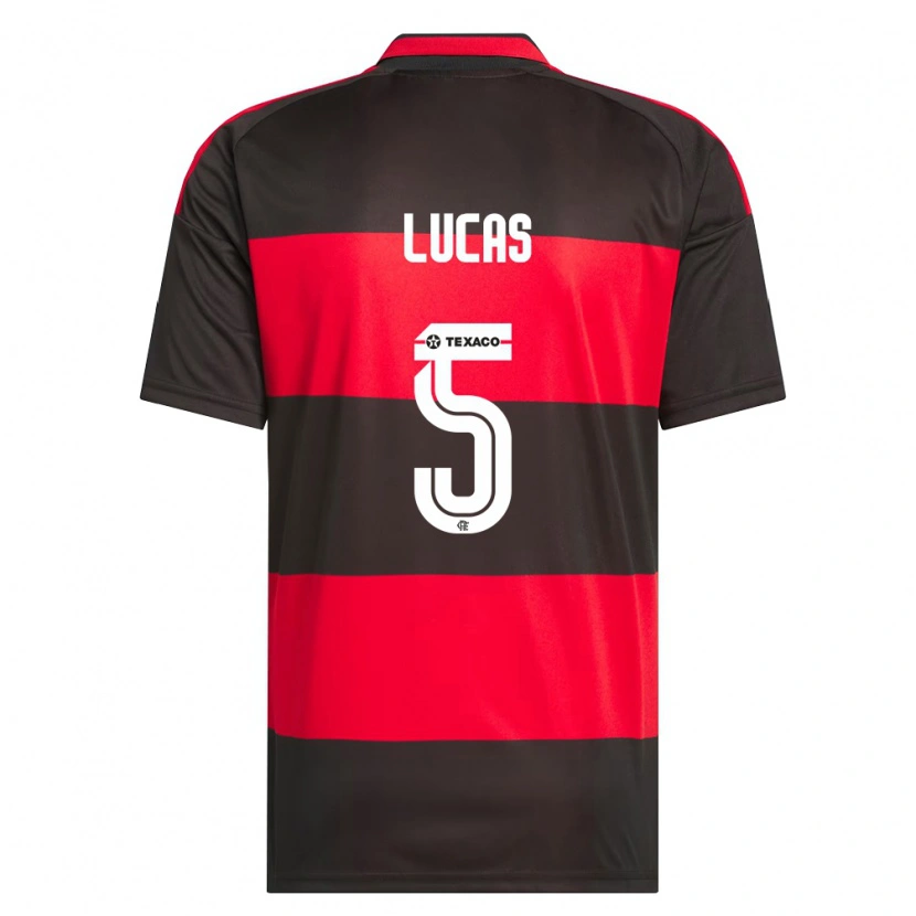 Danxen Men Rayan Lucas #5 Red Black White Home Jersey 2026/27 T-Shirt