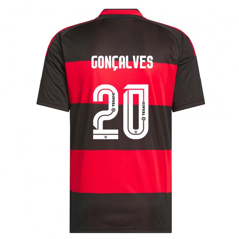 Danxen Men Matheus Gonçalves #20 Red Black White Home Jersey 2026/27 T-Shirt