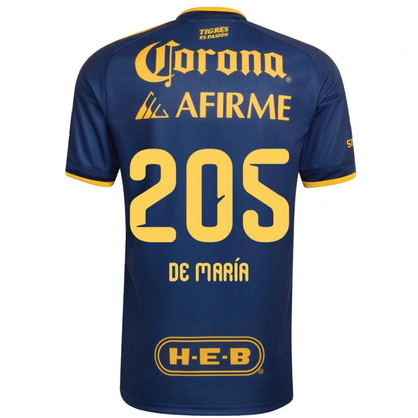 Danxen Men Antonio De María Y Campos #205 Royal Blue Yellow Away Jersey 2026/27 T-Shirt