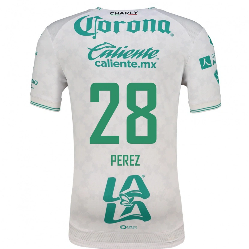 Danxen Men Geovanni Pérez #28 Light Green White Away Jersey 2026/27 T-Shirt