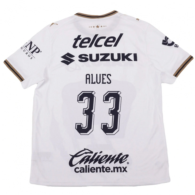 Danxen Men Dani Alves #33 White Black Brown Away Jersey 2026/27 T-Shirt