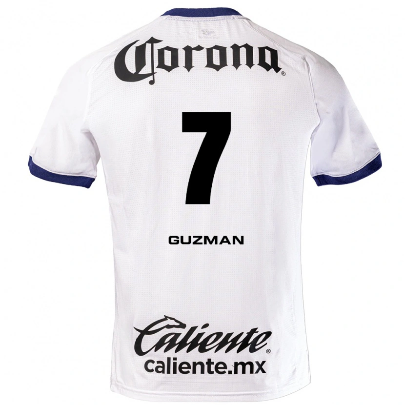 Danxen Men Víctor Guzmán #7 White Blue Black Away Jersey 2026/27 T-Shirt