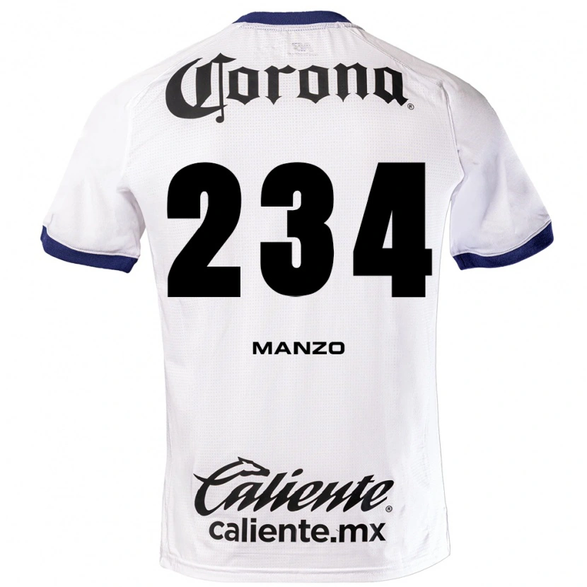 Danxen Men Sergio Manzo #234 White Blue Black Away Jersey 2026/27 T-Shirt