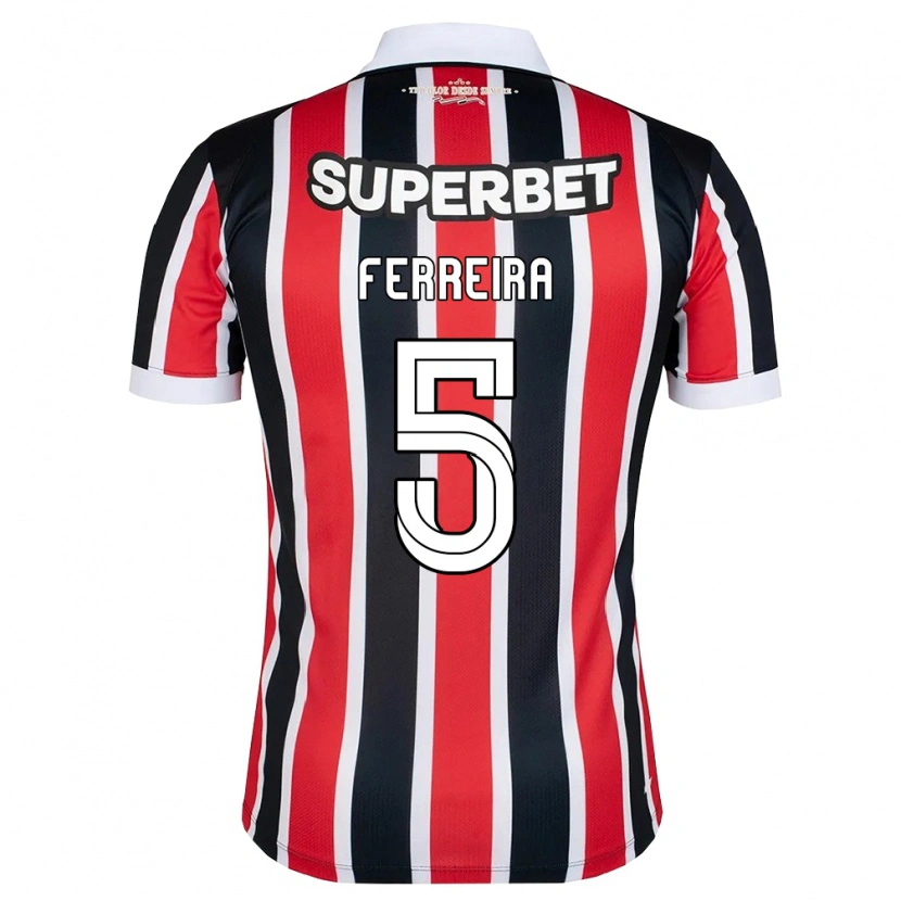 Danxen Men Matheus Ferreira #5 Red White Black Away Jersey 2026/27 T-Shirt