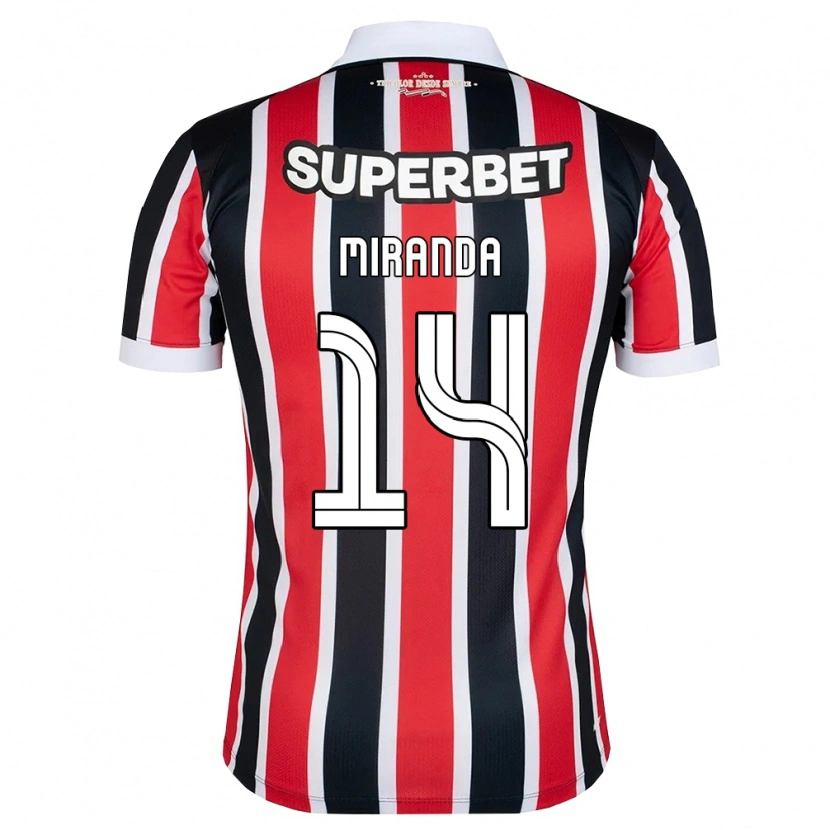 Danxen Men Lucas Miranda #14 Red White Black Away Jersey 2026/27 T-Shirt