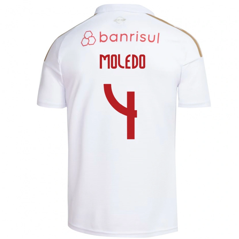 Danxen Men Rodrigo Moledo #4 White Red Away Jersey 2026/27 T-Shirt