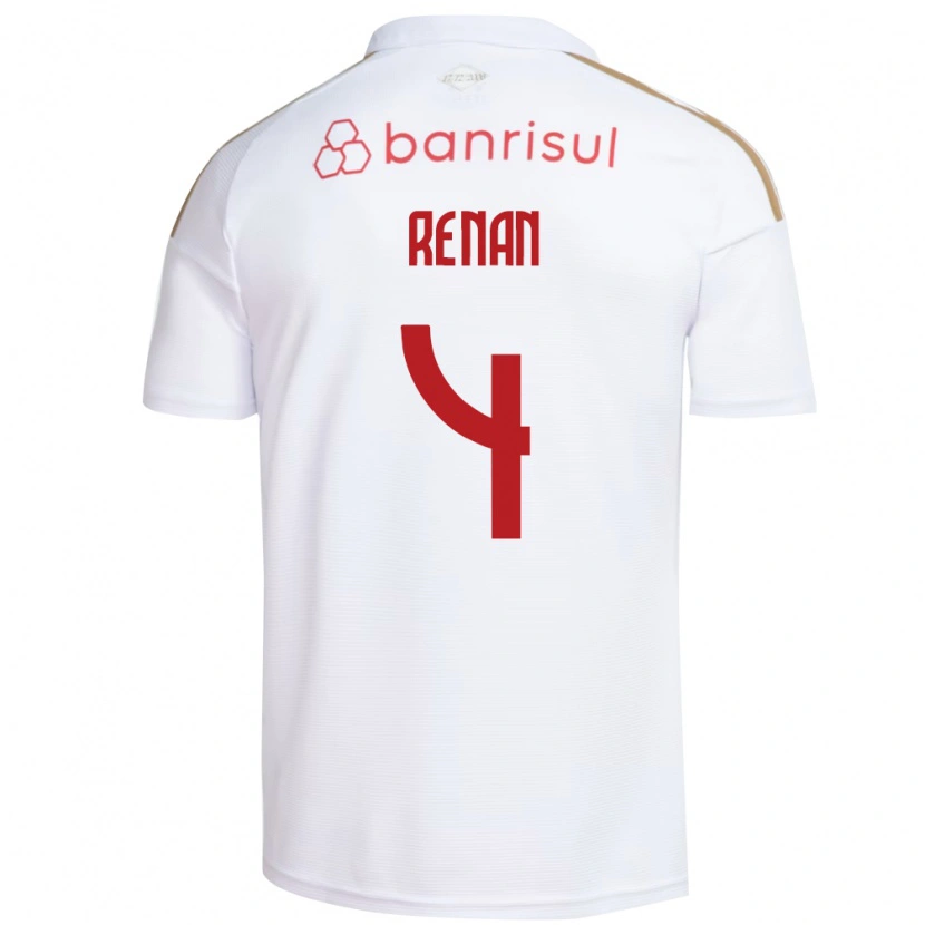 Danxen Men Robert Renan #4 White Red Away Jersey 2026/27 T-Shirt